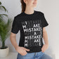 'Mistakes' Typography Black Tee