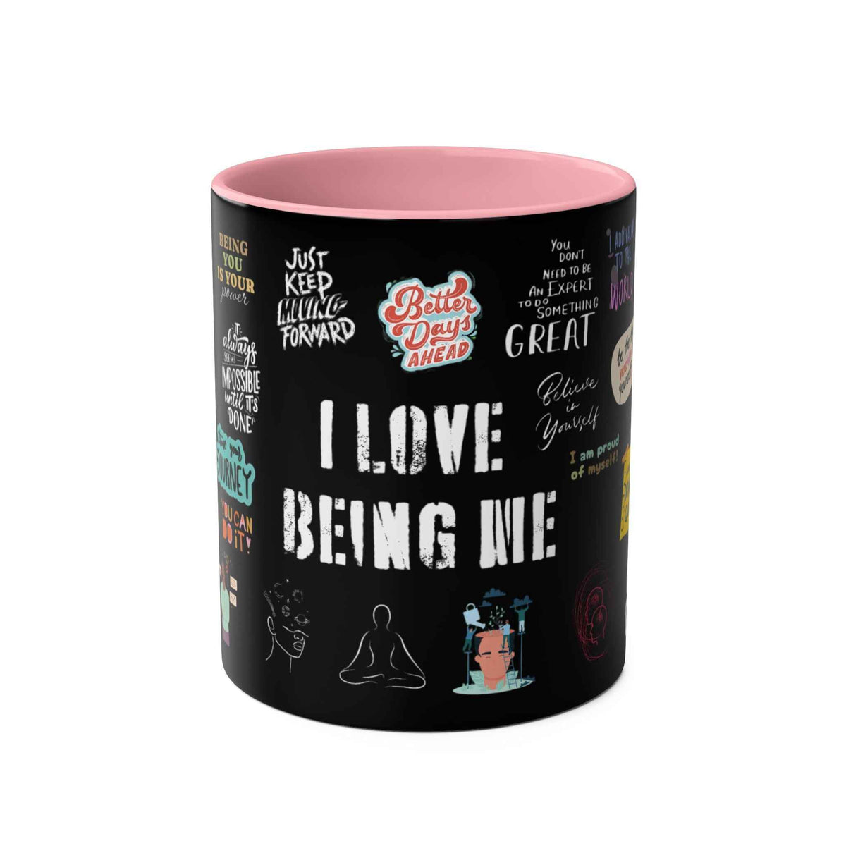 Love Yourself Two-Tone Coffee Mug, 11oz