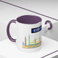 Mind the Gap Coffee Mug — Colorful City Skyline Accent Mug (11/15oz)
