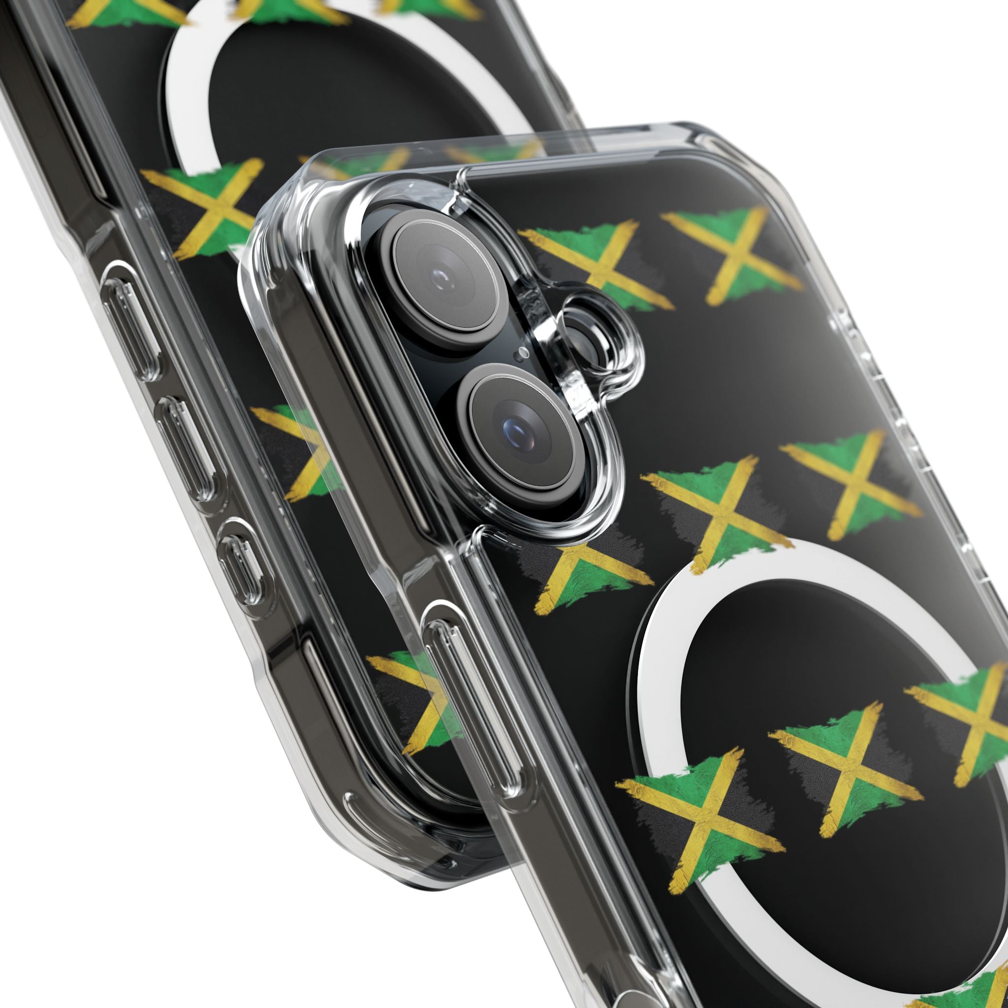 Jamaica Flag Clear Magnetic Phone Case — MagSafe Compatible