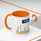Mind the Gap Coffee Mug — Colorful City Skyline Accent Mug (11/15oz)