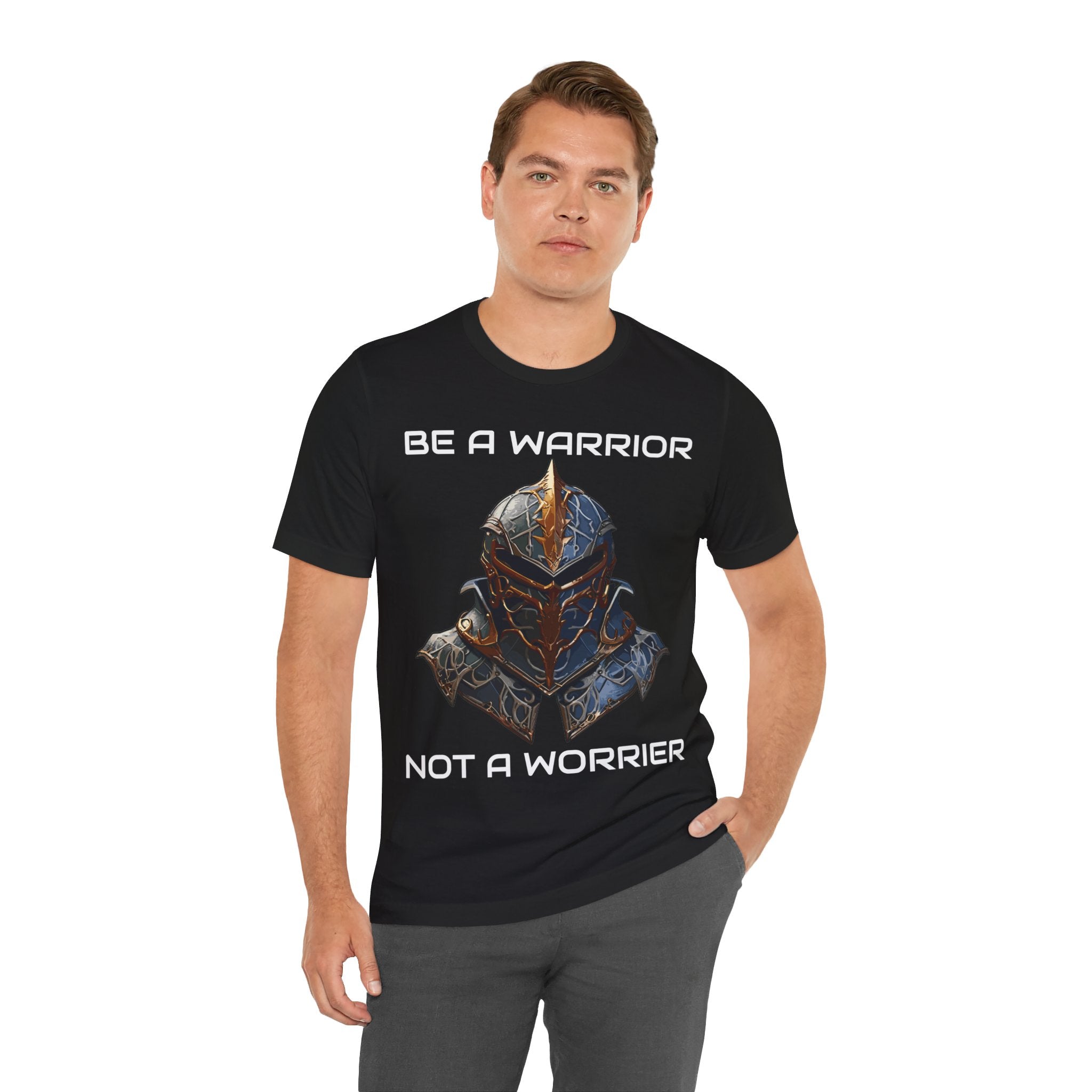 Be a Warrior, T Shirt, White, Gift, Mindfulness, Motivation, Inspiration, Wearing, Conscience Garment, Soft Cotton