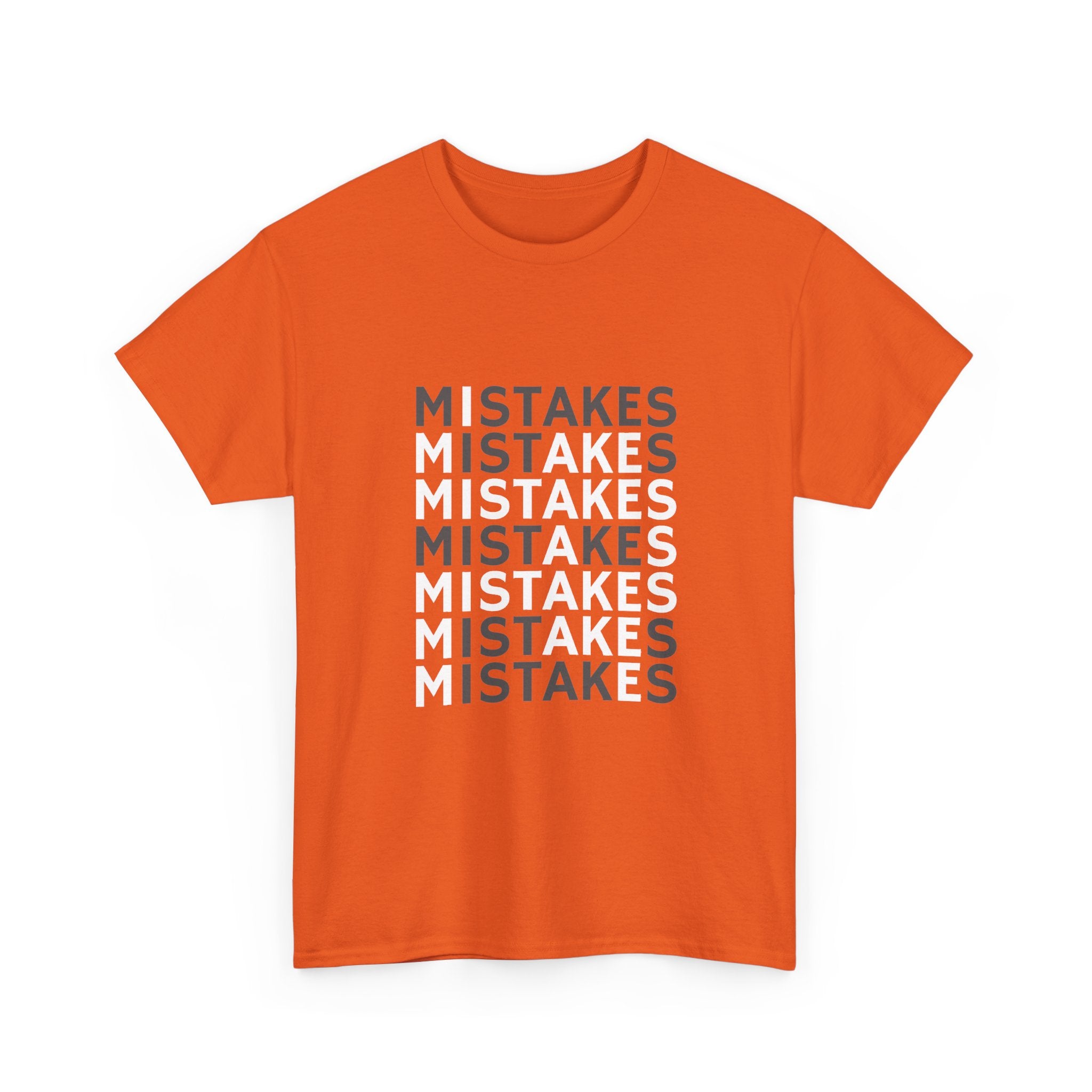 Mistakes Repeat Graphic Tee — Black Typographic T-Shirt