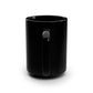 Jamaica Flag Black 15oz Mug — Distressed Brick Print Coffee Cup