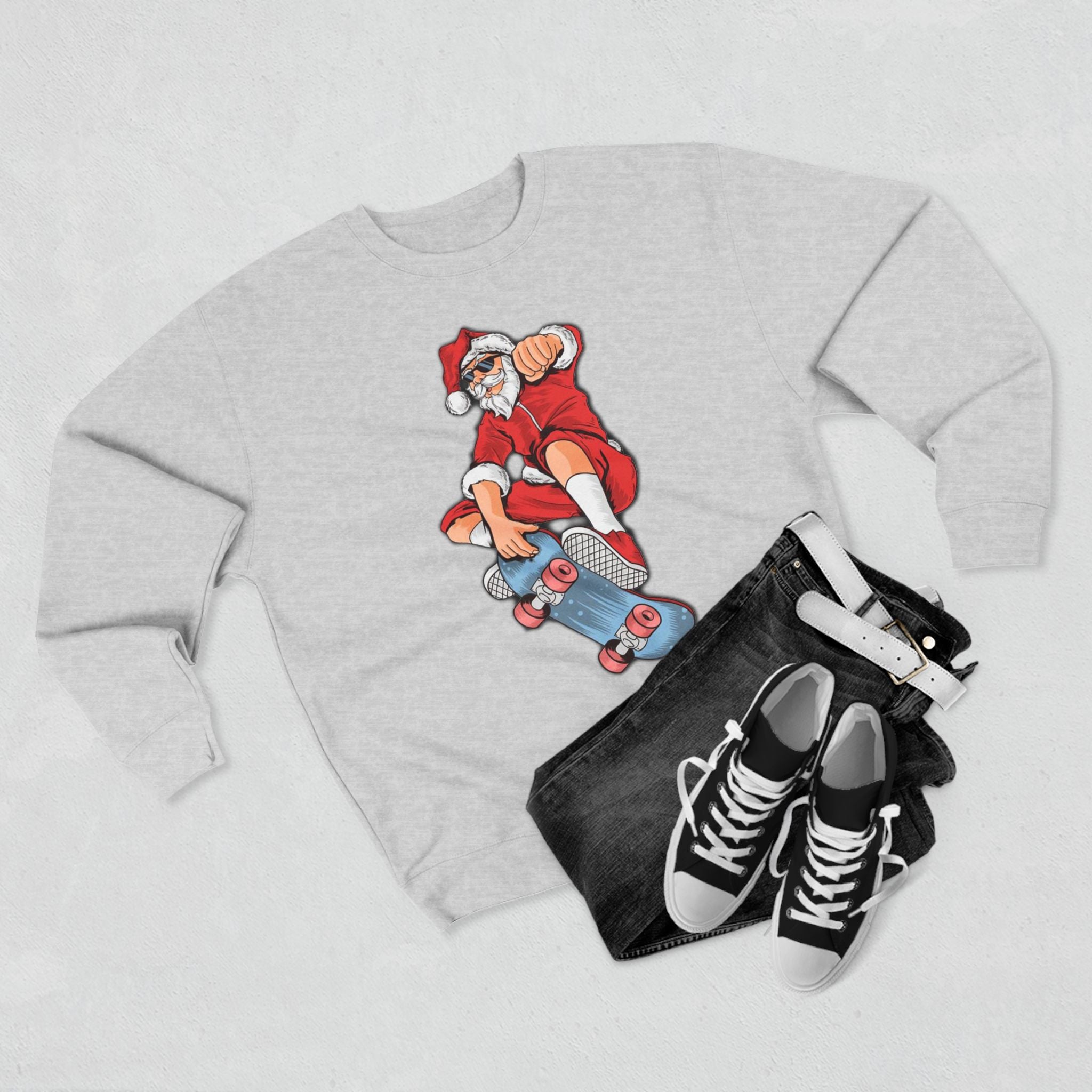 Christmas Jumper, Santa Claus, Skateboard, Gift, Festive Season