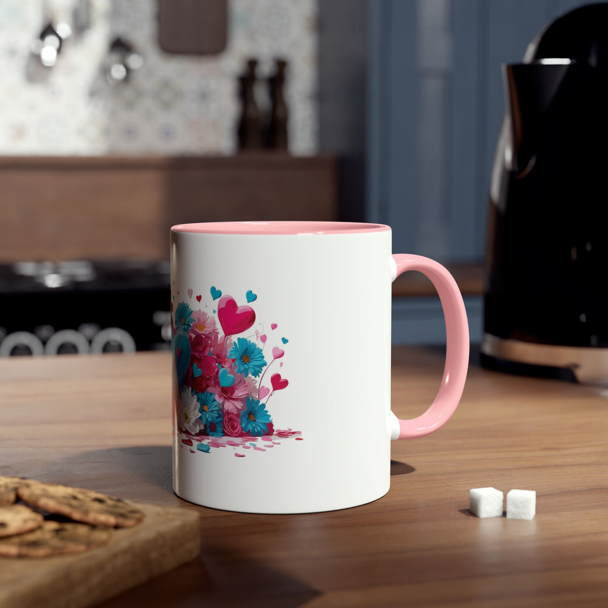 Love and Hearts Two-Tone Mug, 11oz - Conscience Garment
