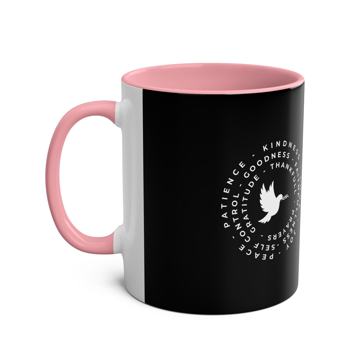Mug with Dove and Harmony & meanigful words - Conscience Garment