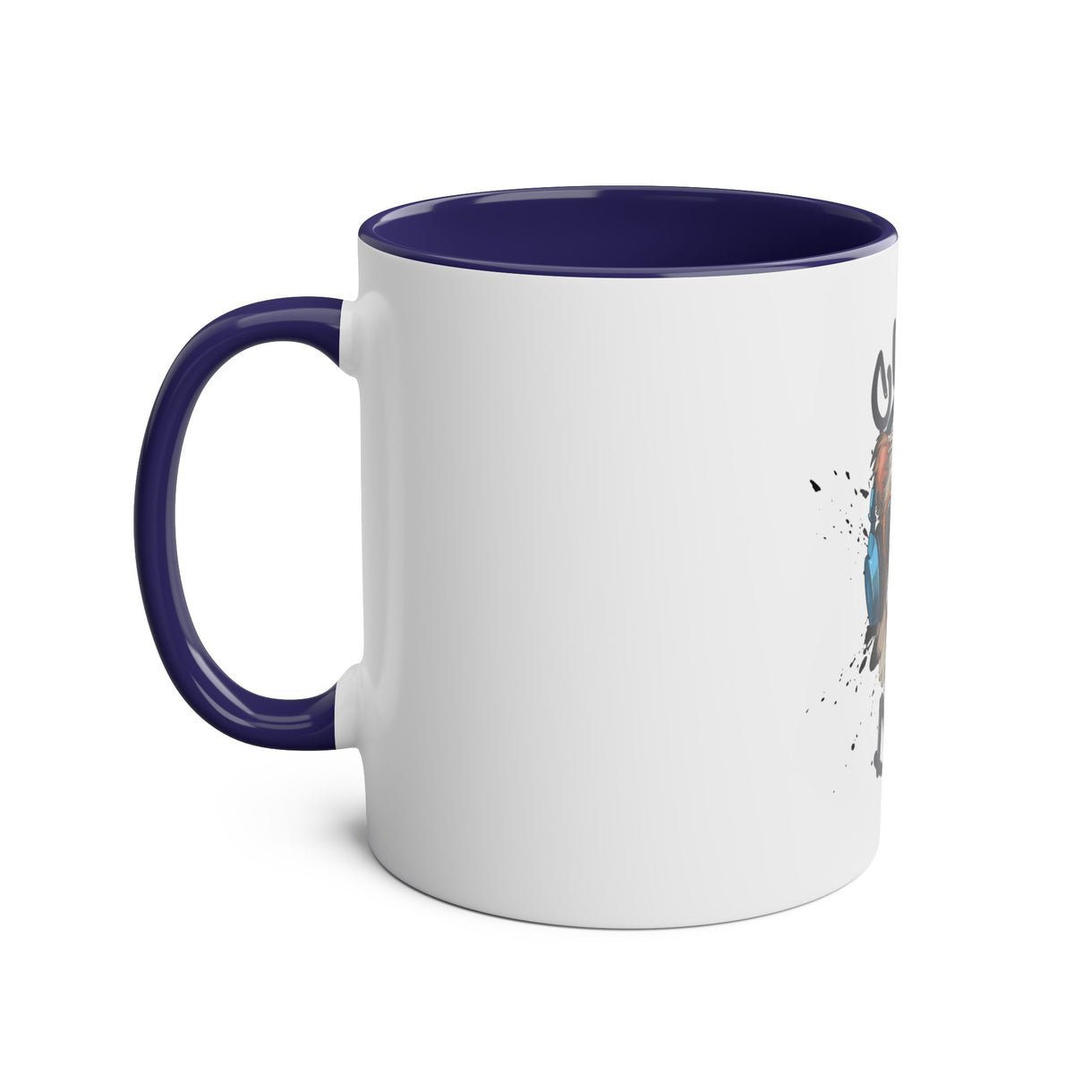 Cute Dog with Headphones Mug, Two-tone, 11oz - Conscience Garment