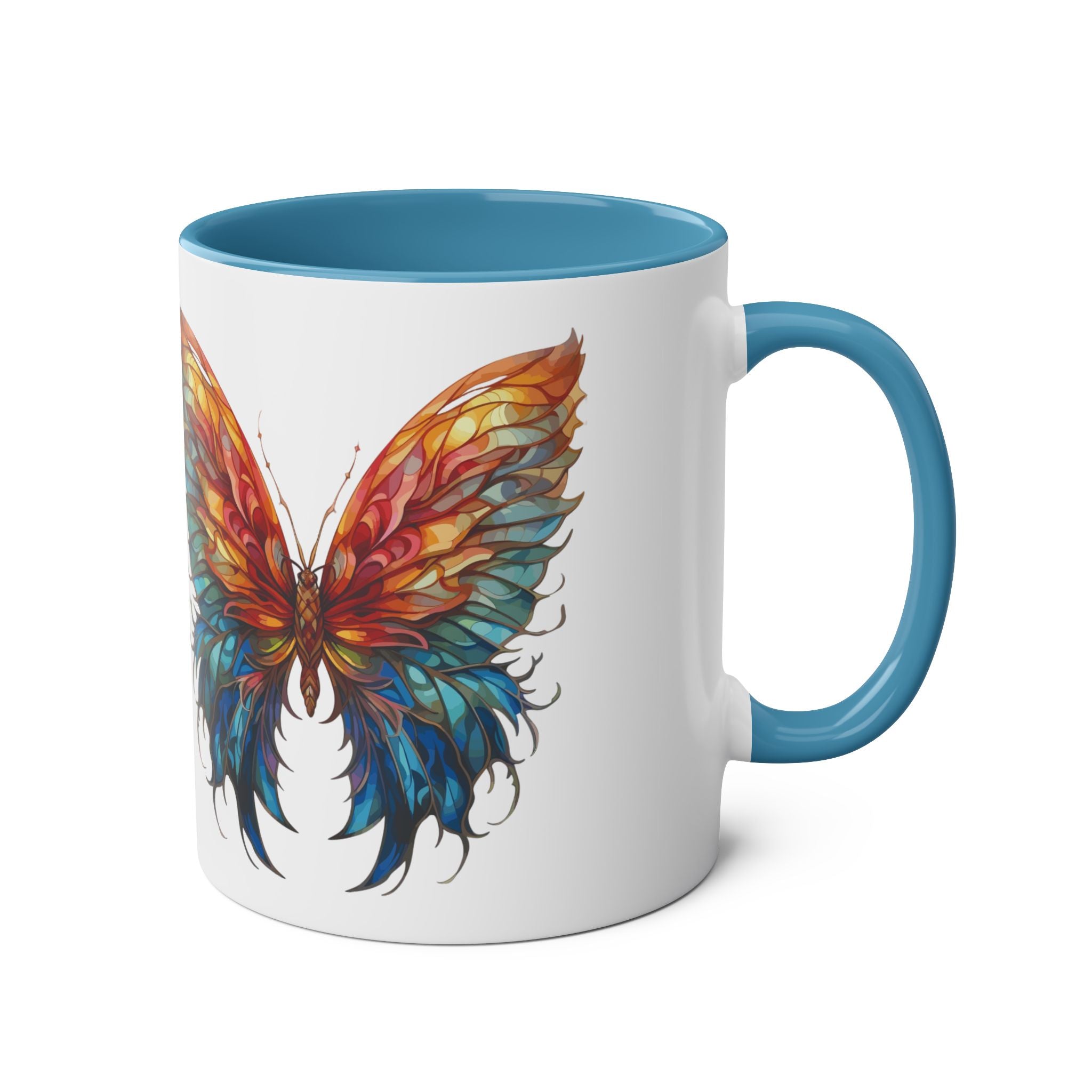 Butterfly Two-Tone Coffee Mug, Birthday Gift, 7 Colors