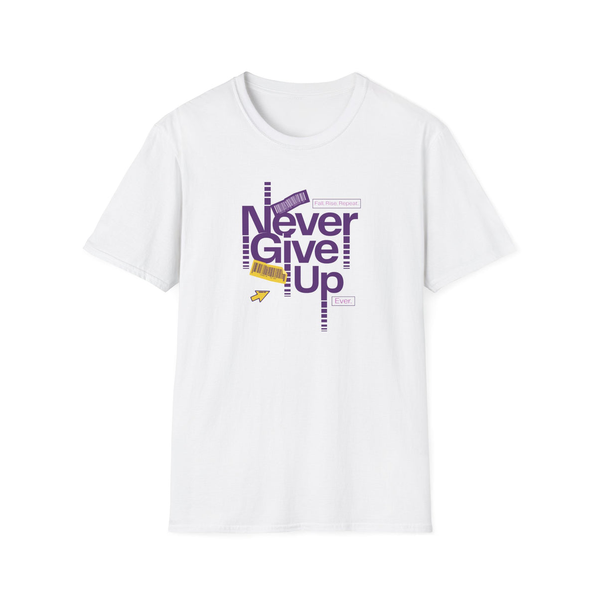 Never Give Up Inspirational T-Shirt — Motivational Graphic Tee
