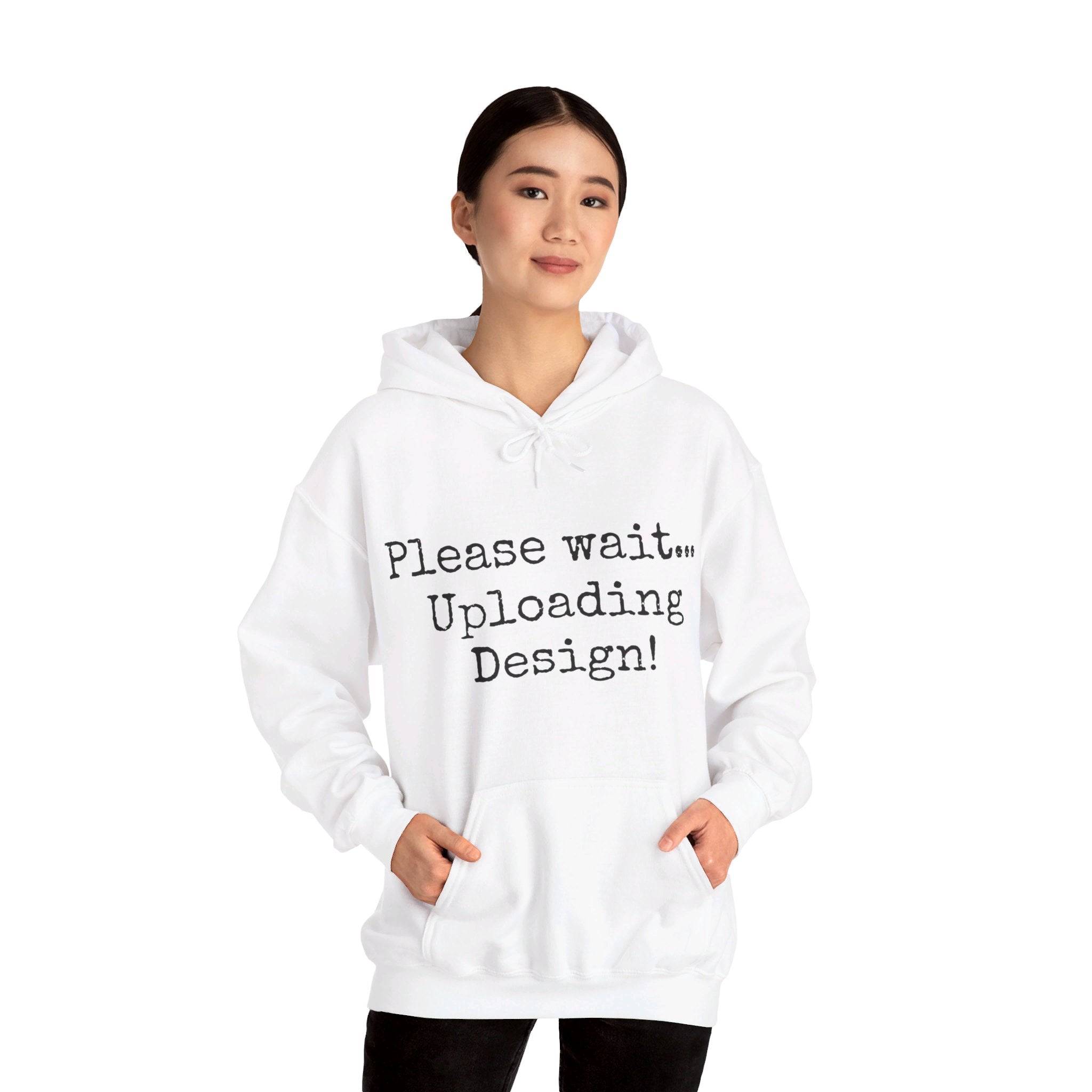 Please wait uploading, Unisex Hooded Sweatshirt, Gift, Mindfulness, Motivation, Inspiration, Conscience Garment, Funny