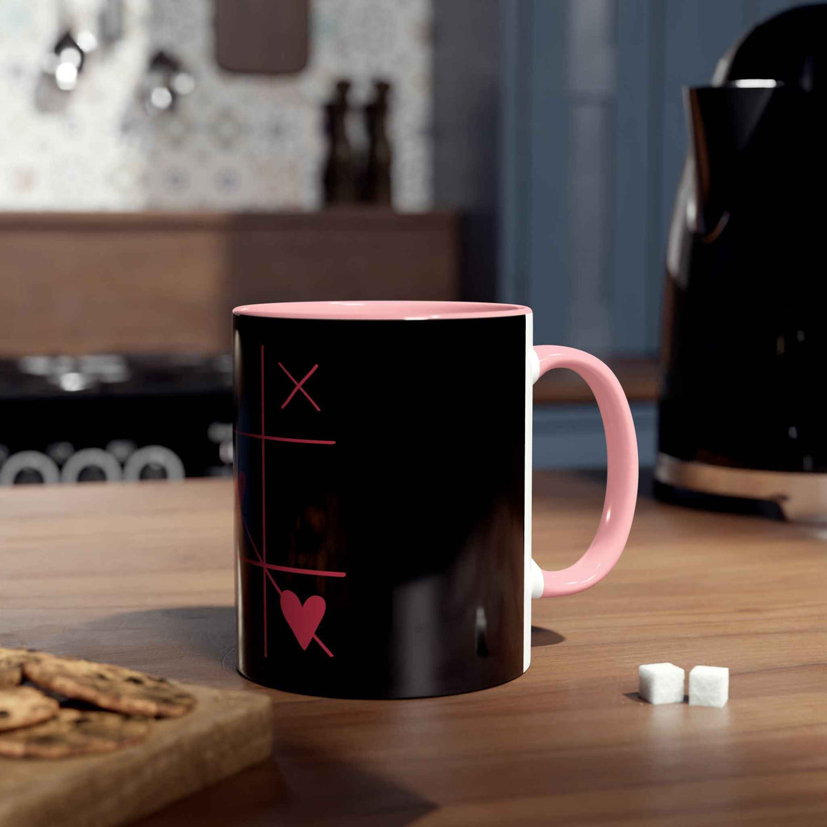 Hearts and Crosses Coffee Mug,  11oz