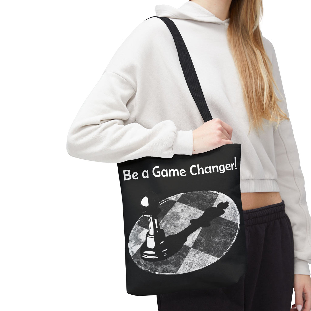 Be a Game Changer Inspirational Chess Tote Bag
