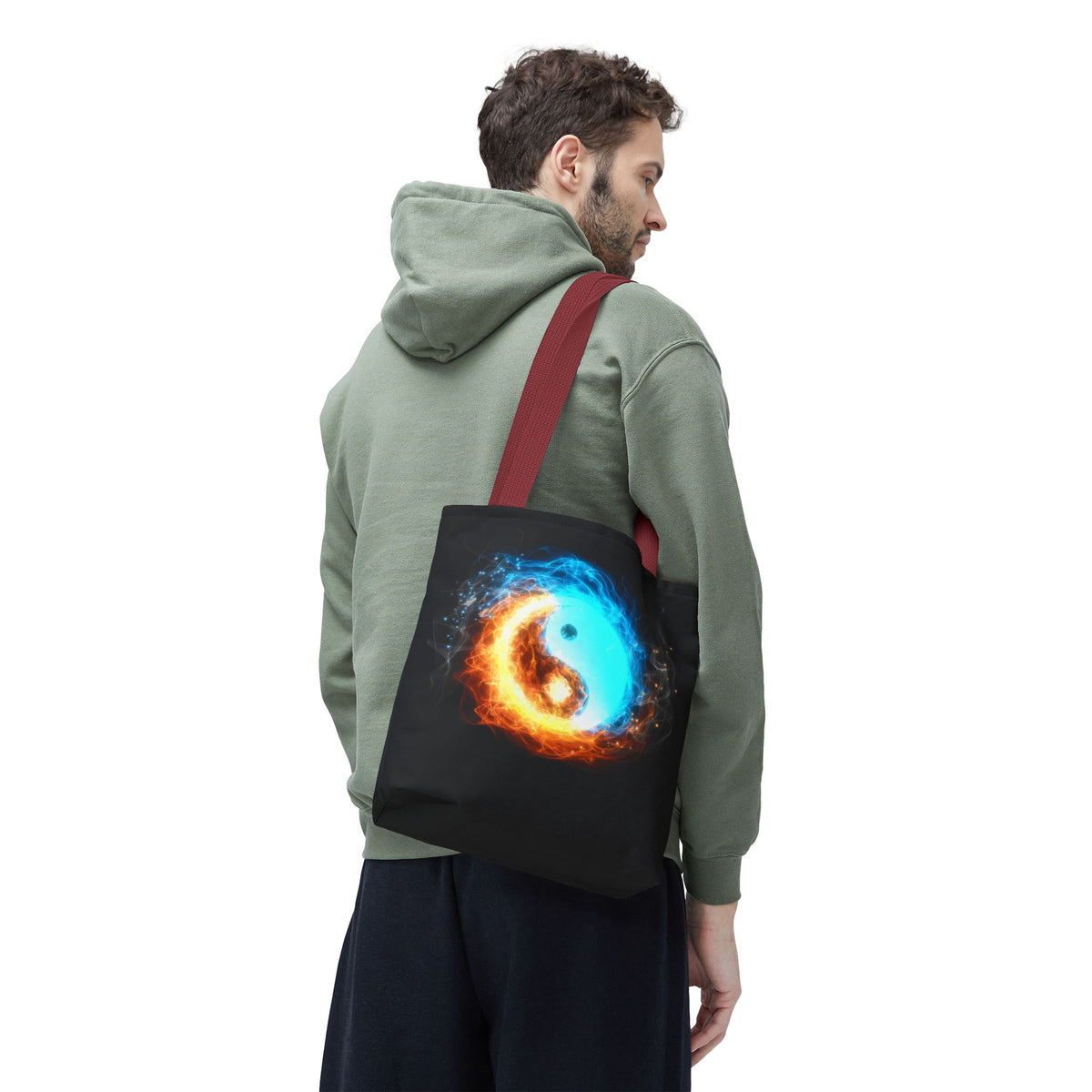 Fire and Ice Yin Yang Tote Bag