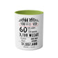 60th Birthday Two-Tone Coffee Mug, 11oz