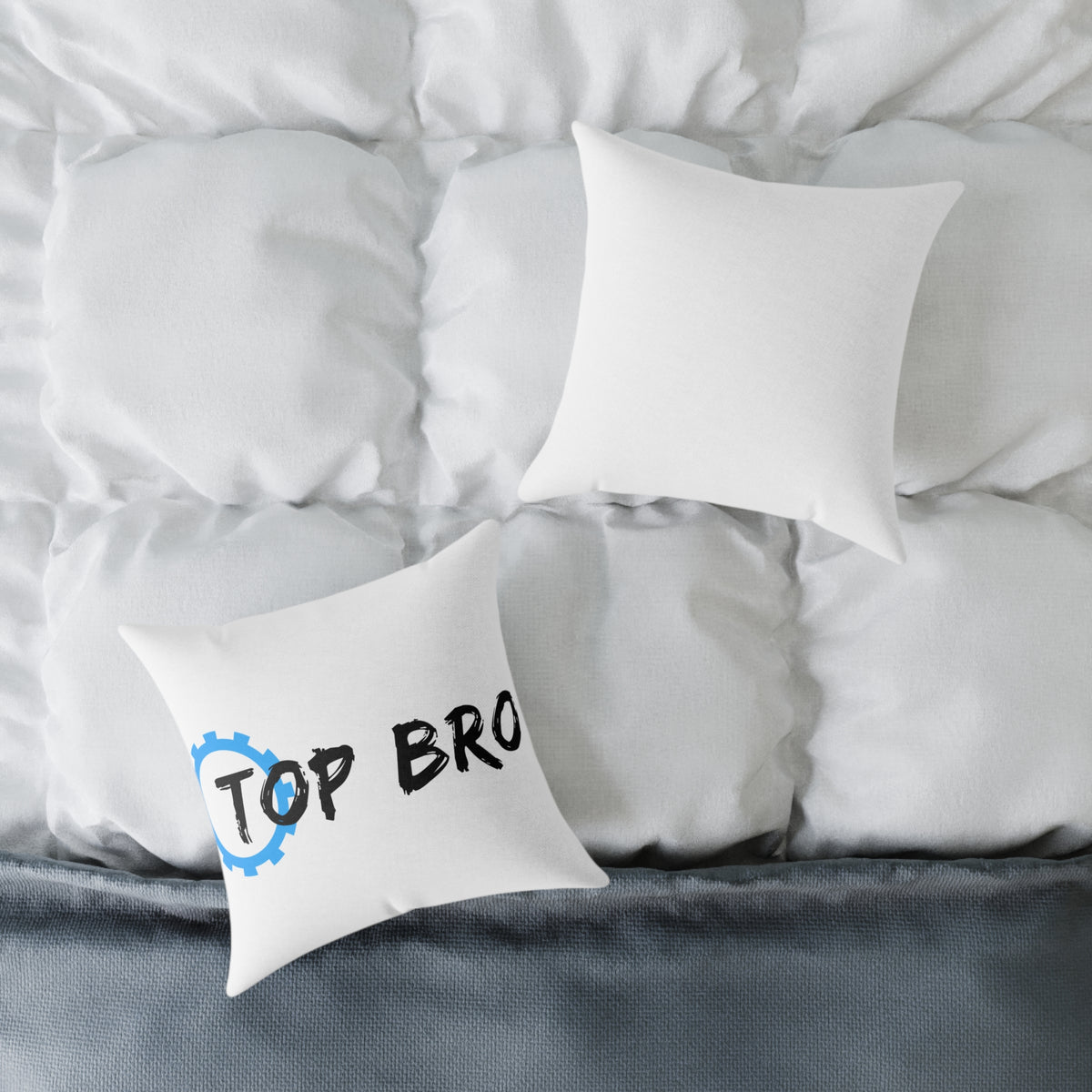 Top Bro Pillow - Square Poly Canvas Decorative Throw Cushion