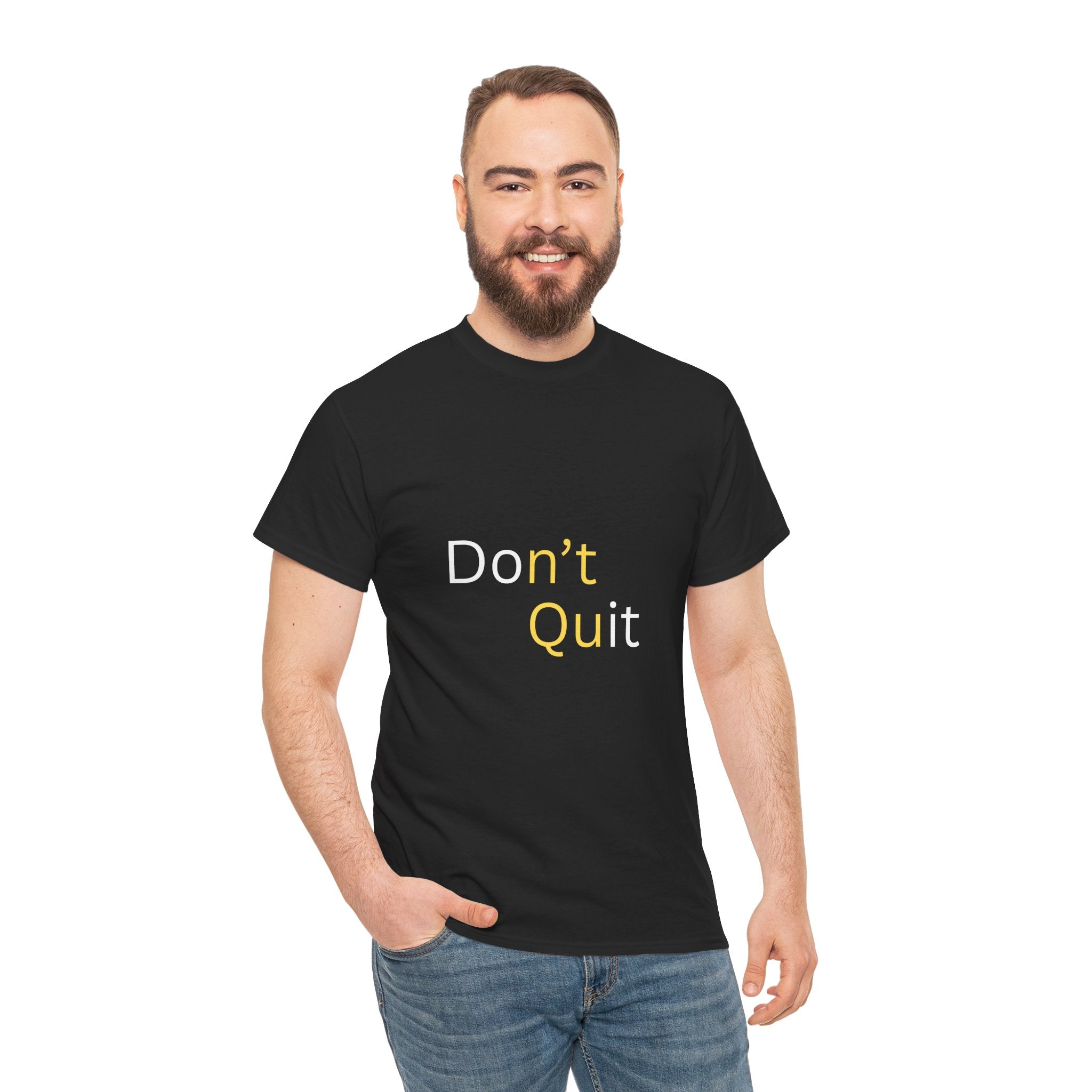 Motivational Unisex Tee, Don't Quit Inspirational Shirt, Fitness Gift, Encouragement Tee, Casual Wear, Unisex Cotton Top