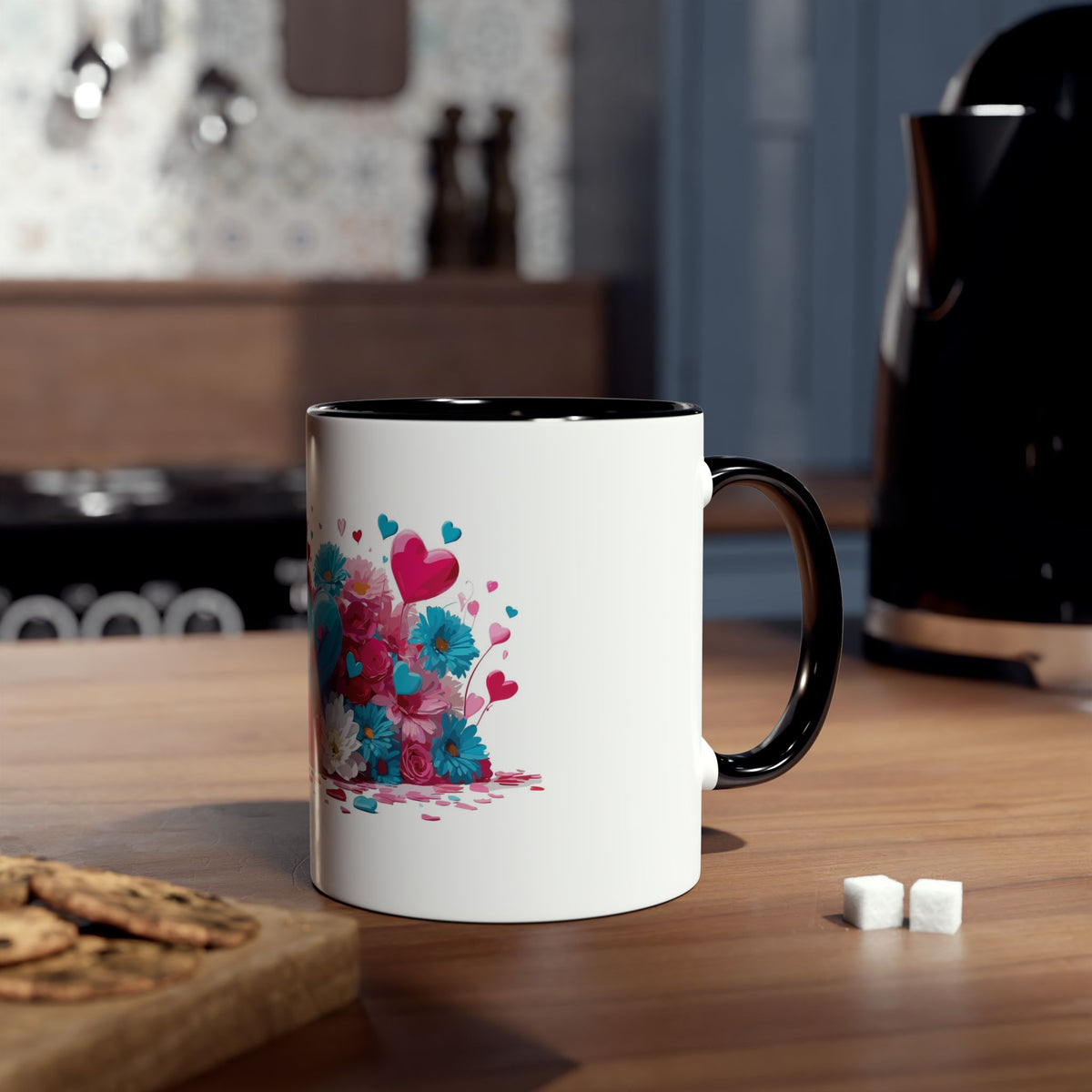 Love and Hearts Two-Tone Mug, 11oz - Conscience Garment