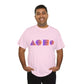 Geometric Design Unisex Heavy Cotton Tee - Perfect for Casual Wear, Graphic Tee, Trendy Shirt, Art Lover Gift, Everyday Comfort - Conscience Garment