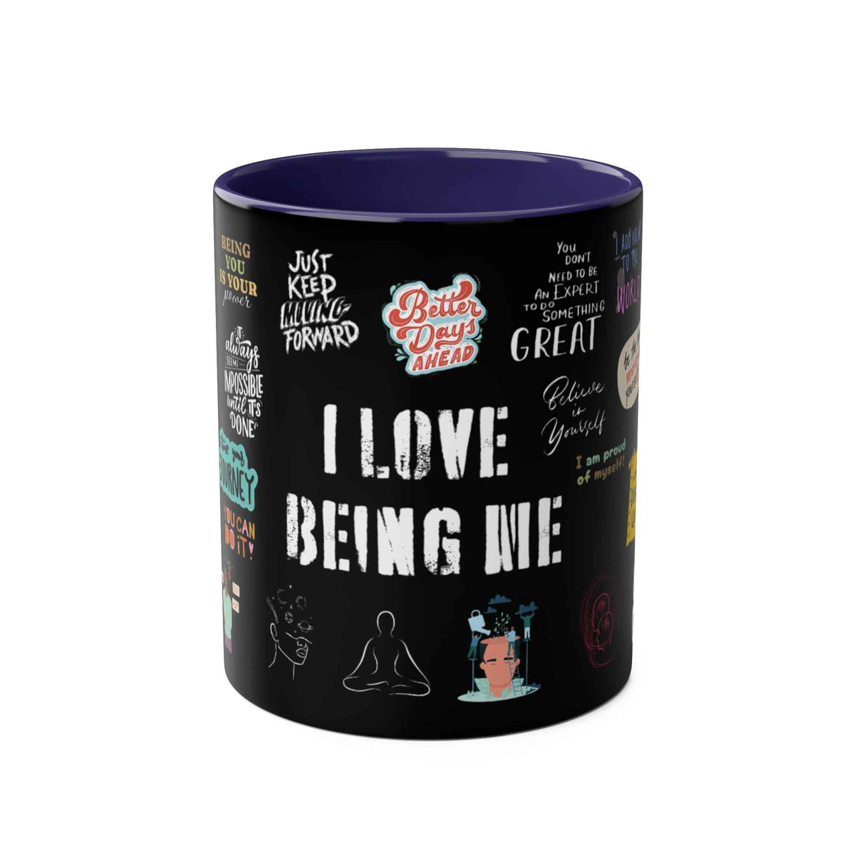 Love Yourself Two-Tone Coffee Mug, 11oz