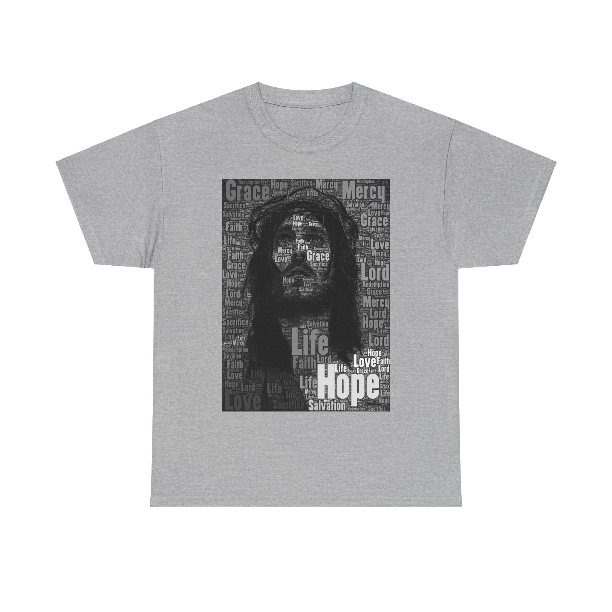 Christ, Hope, T shirt, Unisex Heavy Cotton, Gift, Faith, Mighty, Mindfulness, Motivation, Inspiration, Conscience Garment, Wearing, Positive, White