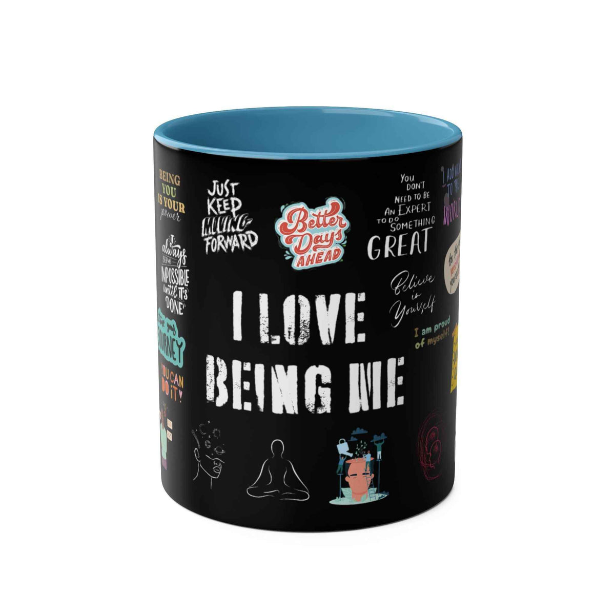 Love Yourself Two-Tone Coffee Mug, 11oz