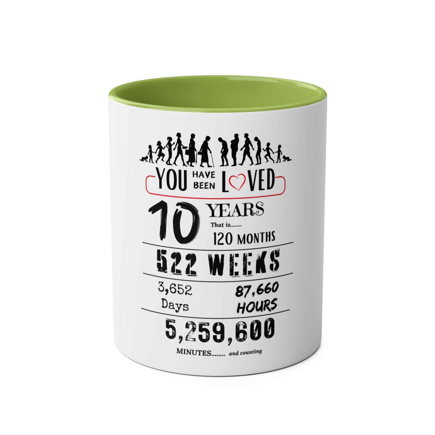 10th Birthday Two-Tone Coffee Mug, 11oz