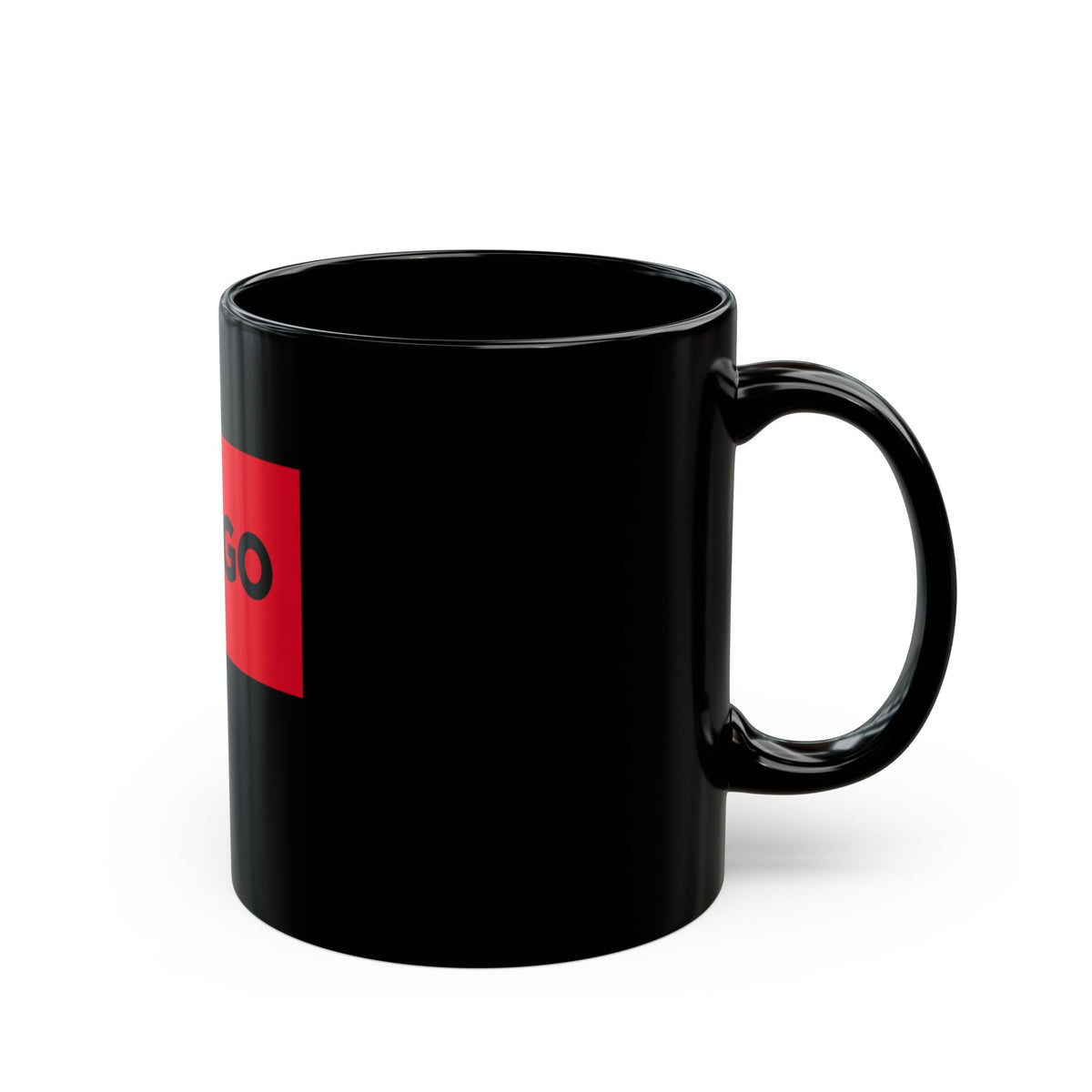 YOU GO Red Block Black Mug — Motivational Coffee Cup (11oz & 15oz)