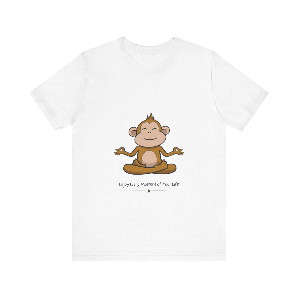 Yoga Monkey Tee - Enjoy Every Moment - Conscience Garment