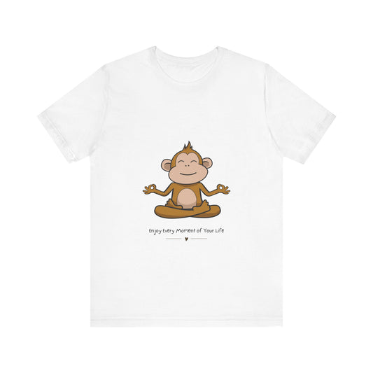 Yoga Monkey Tee - Enjoy Every Moment - Conscience Garment