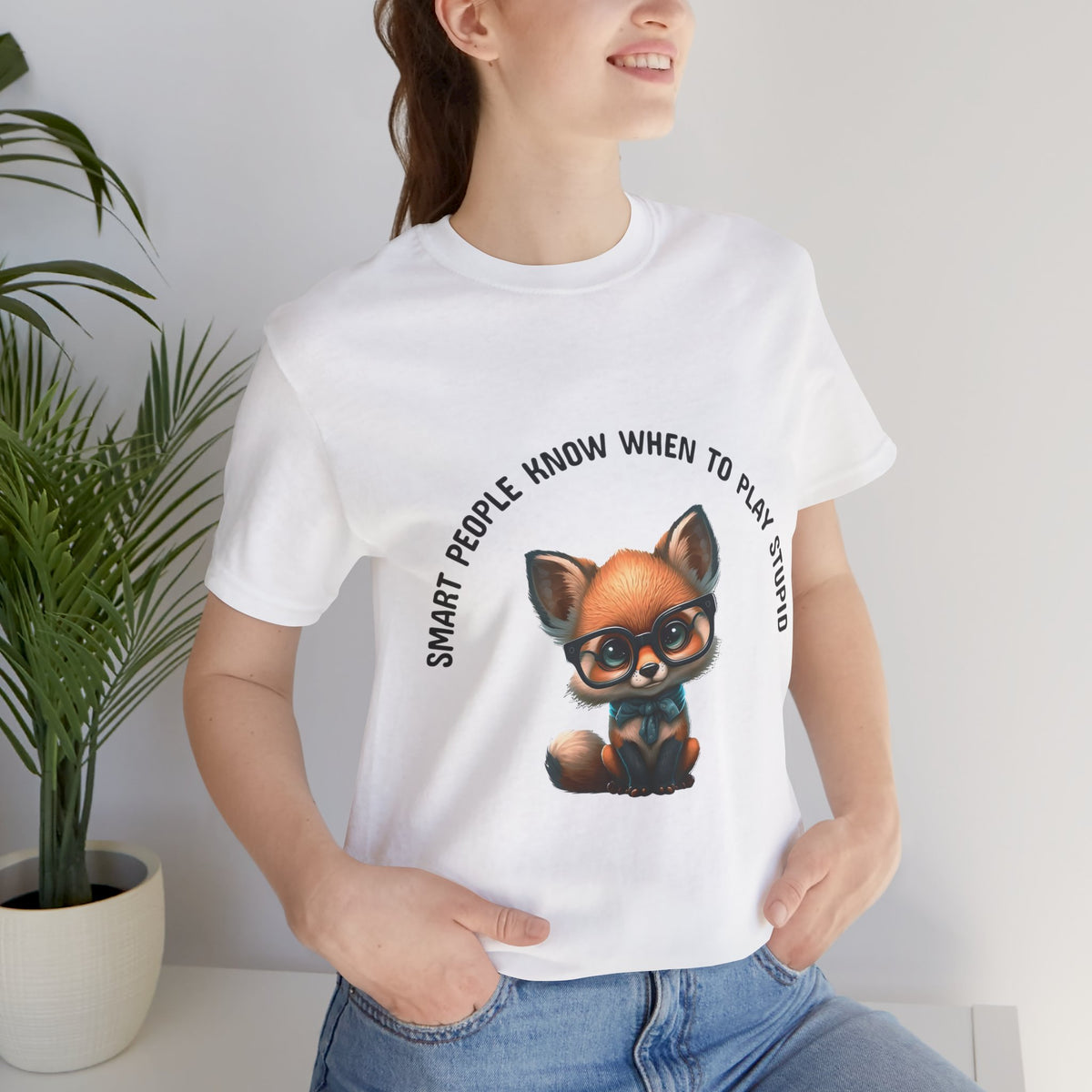Cute Baby Fox Tee - Smart People Quote - Conscience Garment