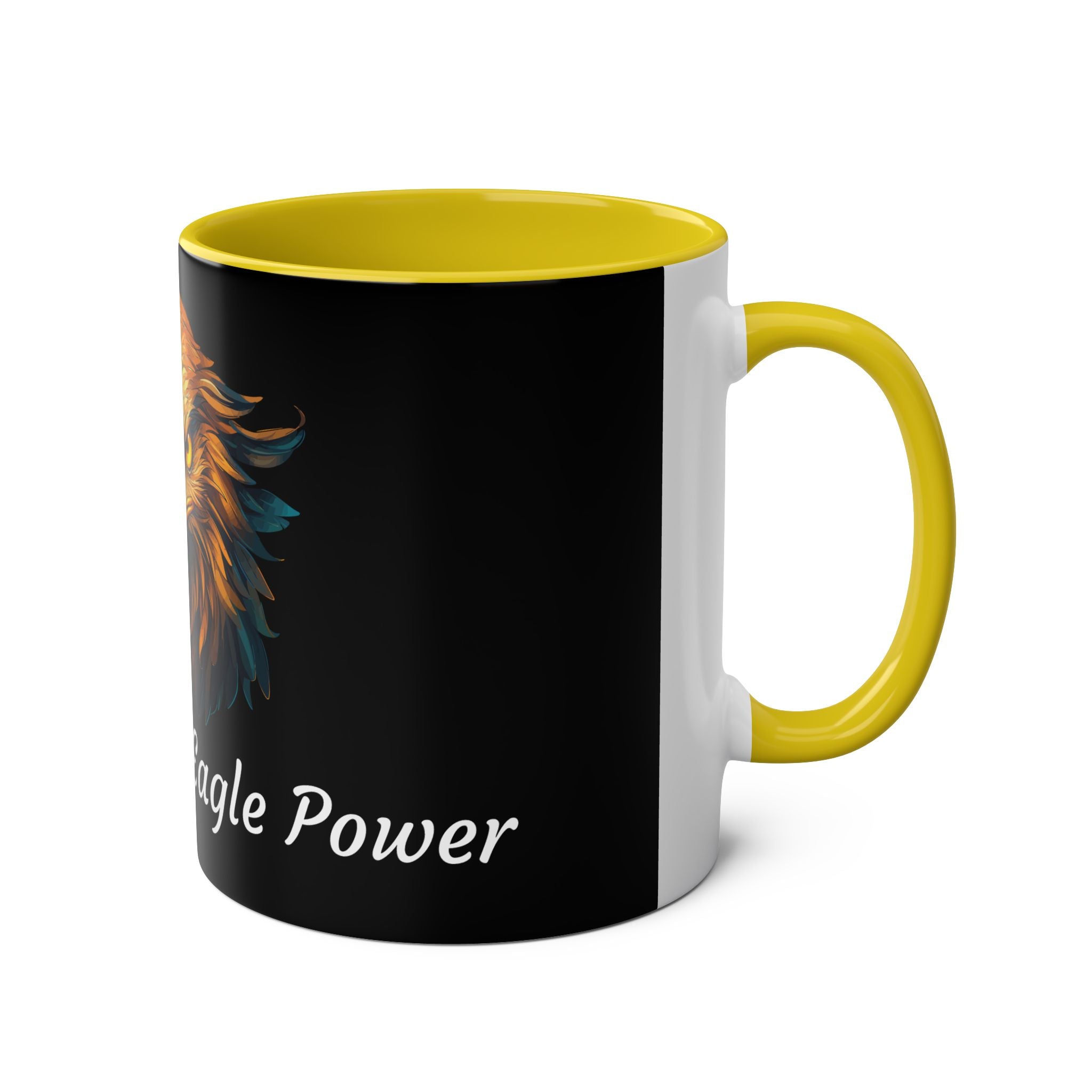 Eagle Two-Tone Coffee Mug, Birthday Gift, 7 Colors, Inspiration, Motivational