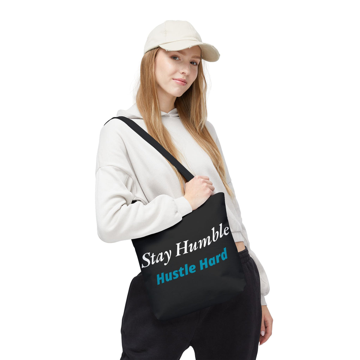 Stay Humble Hustle Hard Motivational Tote Bag