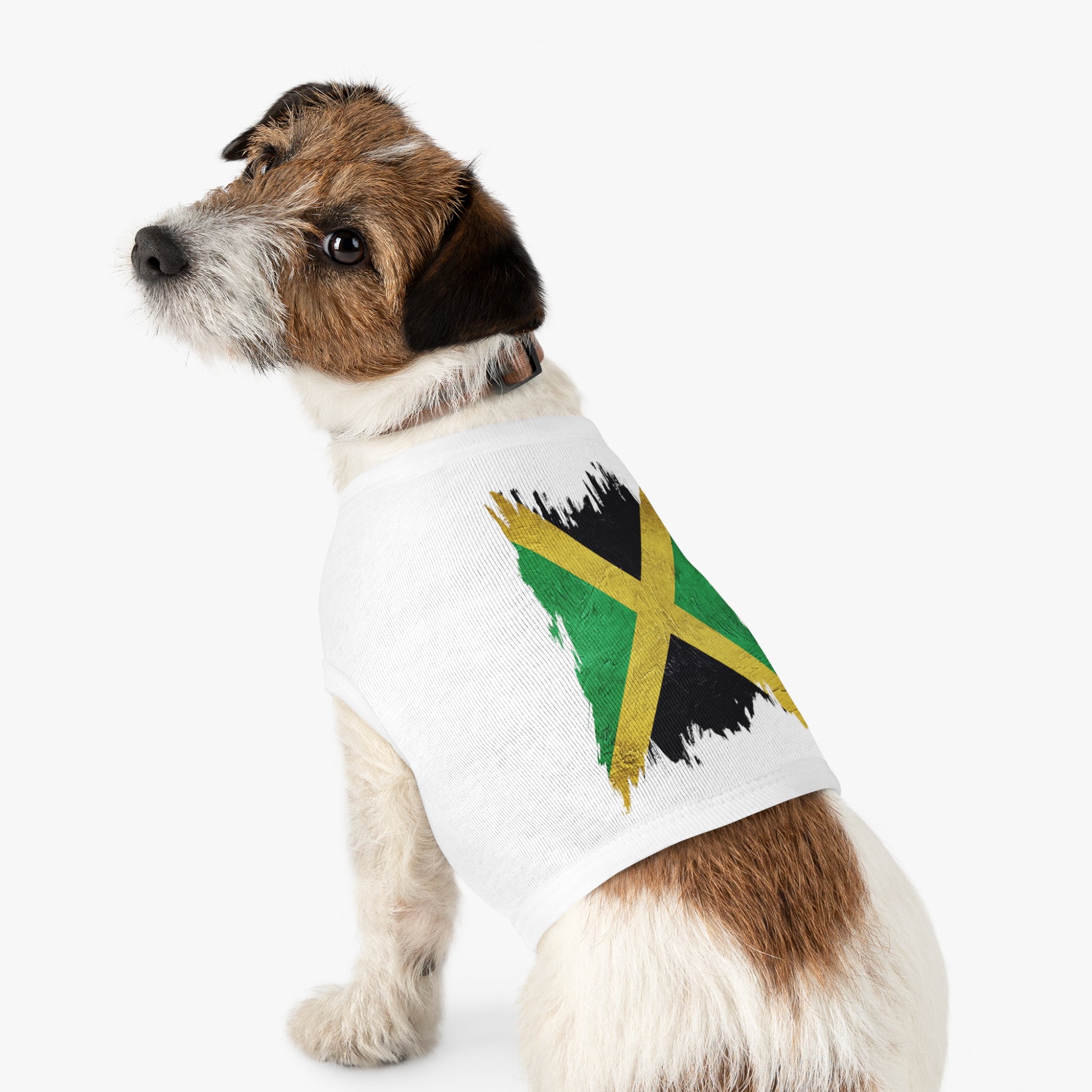 Jamaican Flag Pet Tank Top — Reggae Pride Dog Shirt