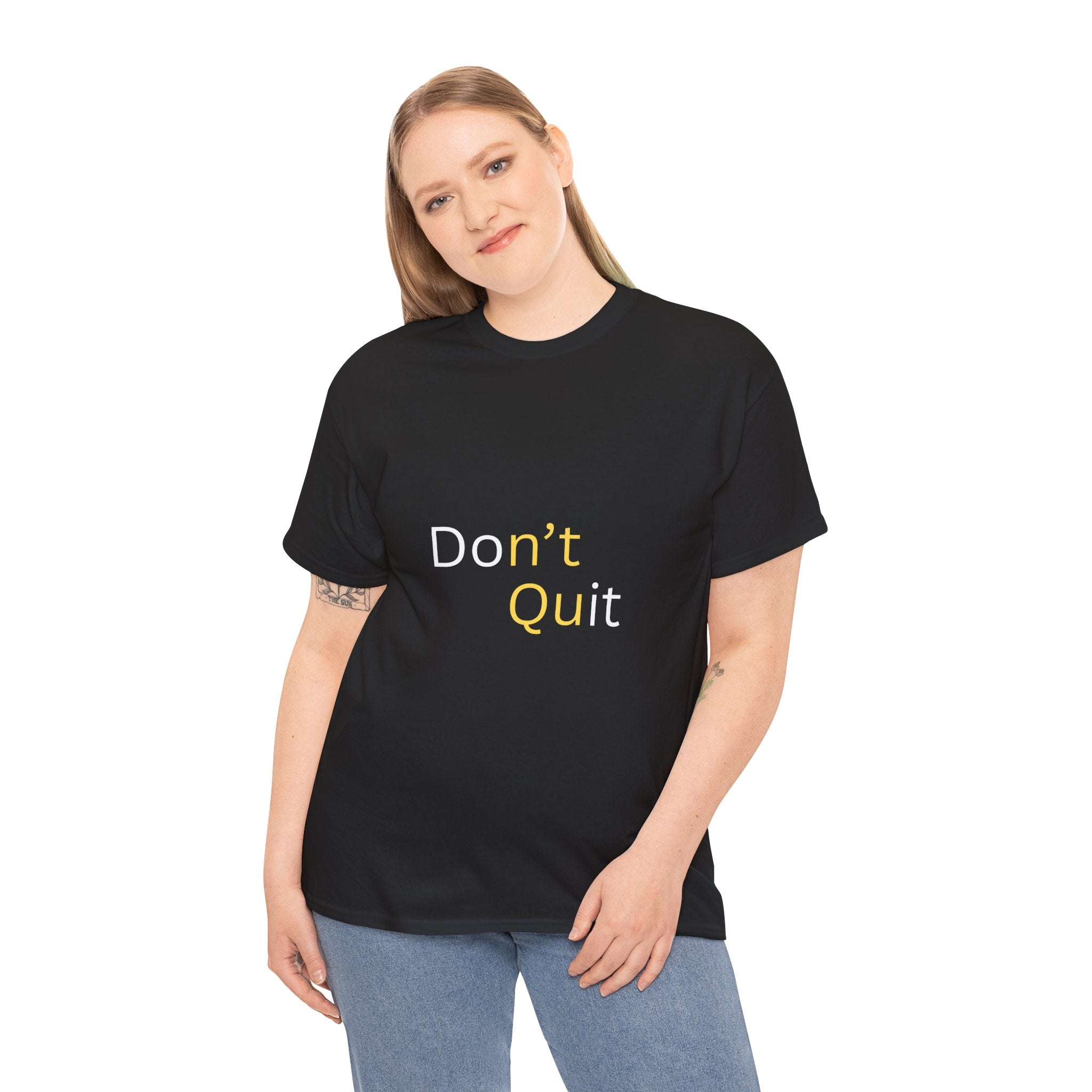 Motivational Unisex Tee, Don't Quit Inspirational Shirt, Fitness Gift, Encouragement Tee, Casual Wear, Unisex Cotton Top