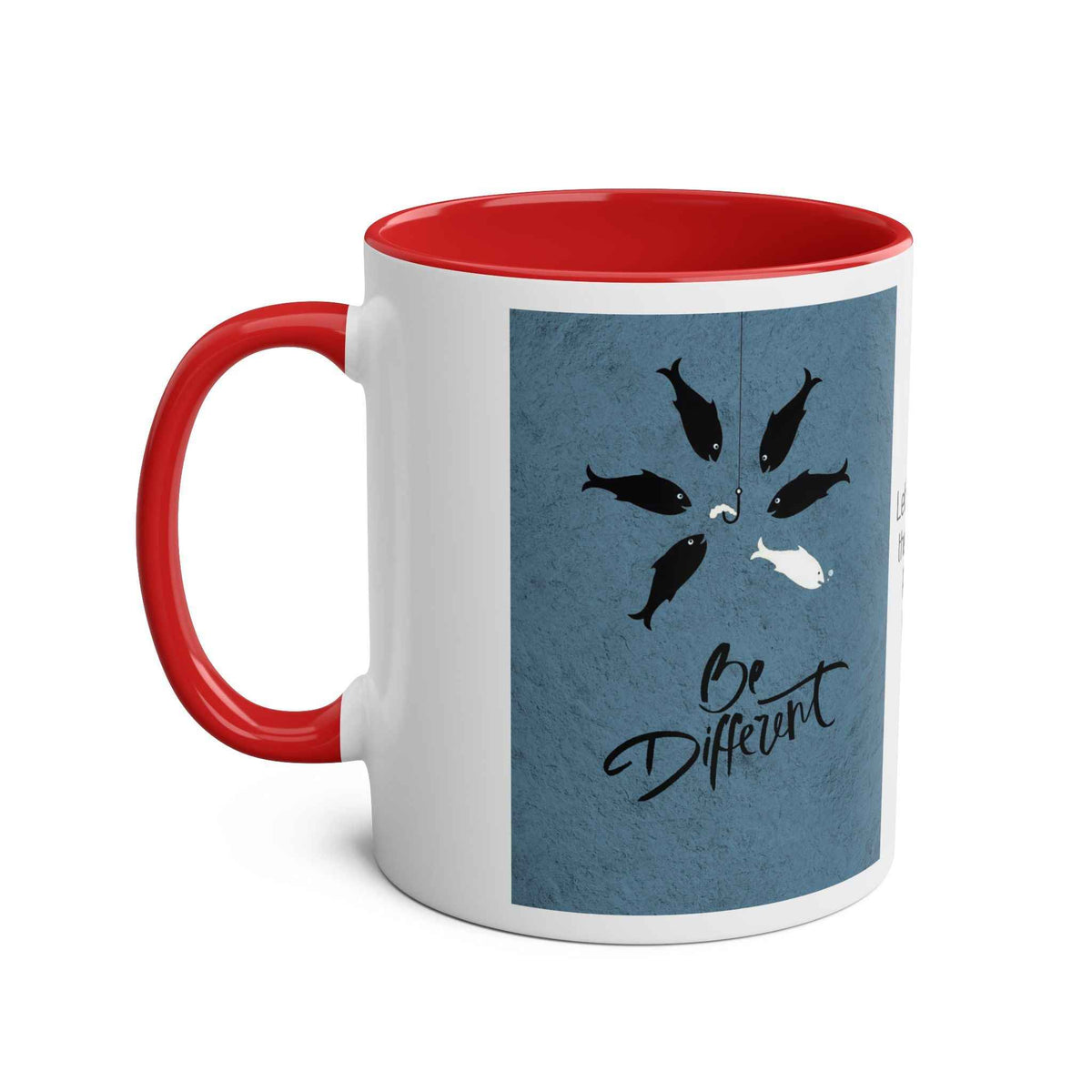 Motivational Two-Tone Mug - Be Different Design, 11oz