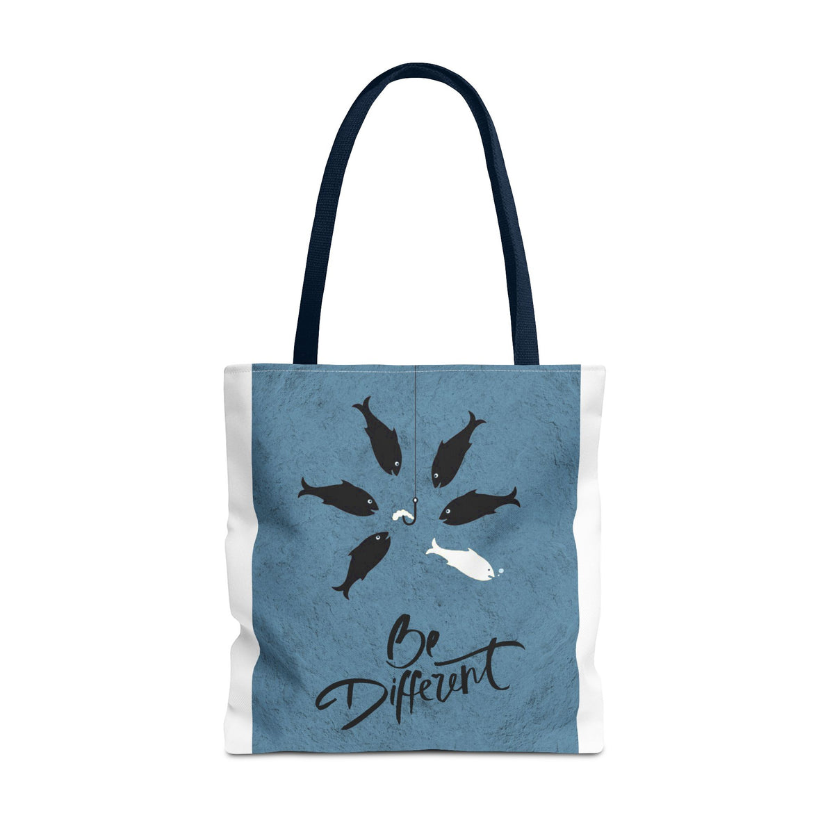 Be Different Whale Tote Bag — Inspirational Ocean Animal Canvas Tote