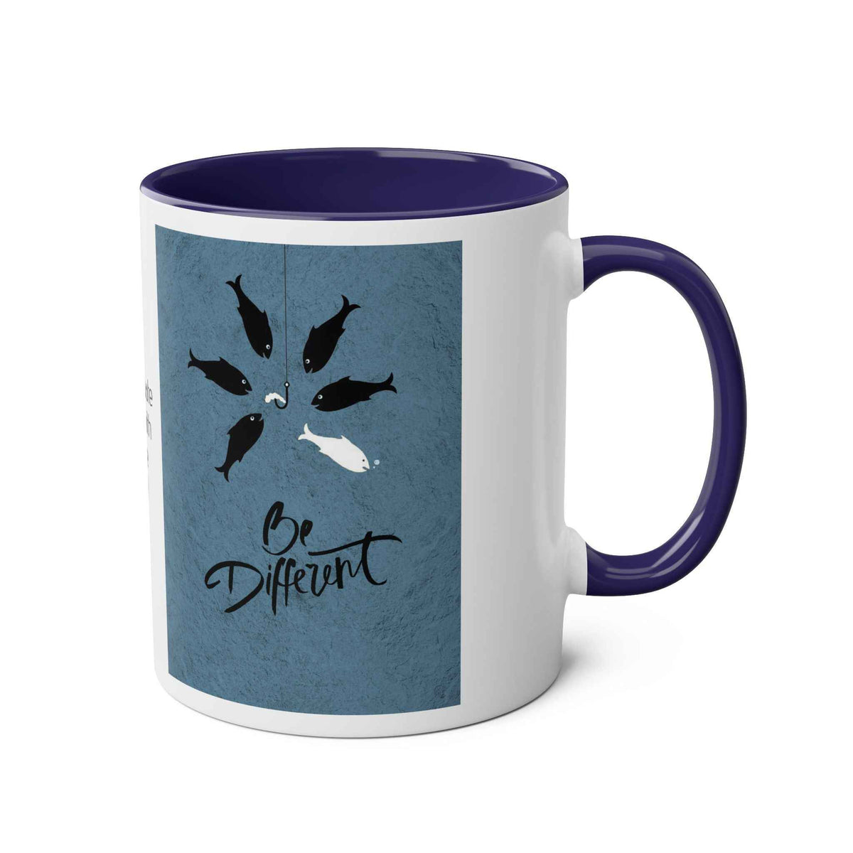 Motivational Two-Tone Mug - Be Different Design, 11oz