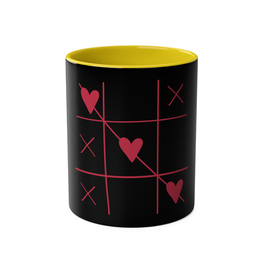 Hearts and Crosses Coffee Mug,  11oz - Conscience Garment