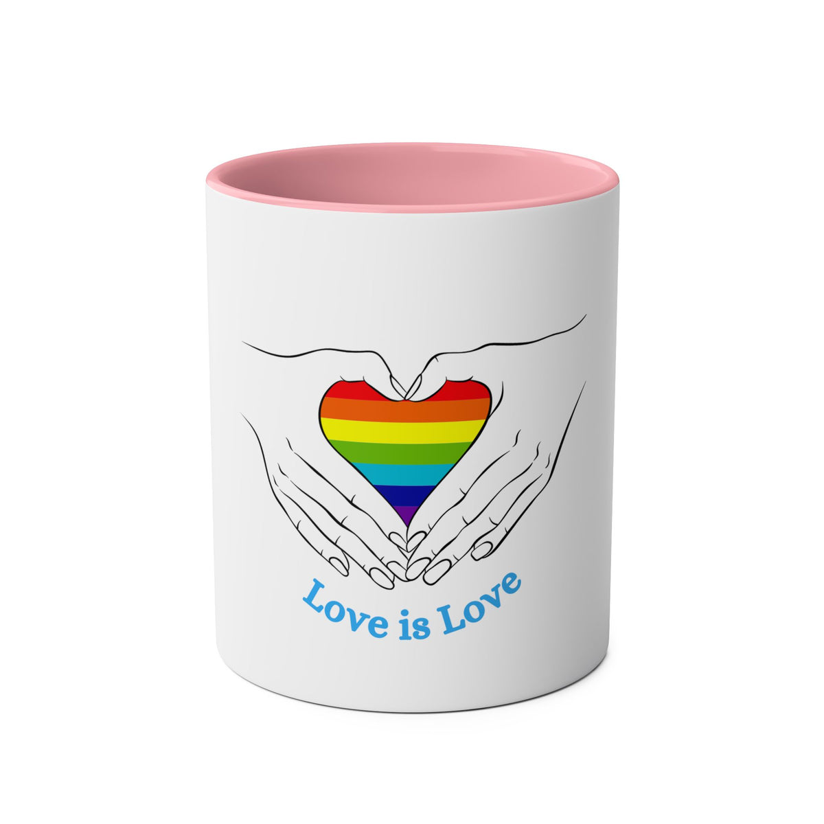 Love Is Love Two-Tone Mug - Conscience Garment