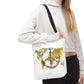 World Peace Map Tote Bag — Peace Symbol Watercolor Map Eco Shopper