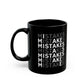 Mistakes Repeat Pattern Black Coffee Mug – Motivational Office Gift (11oz)