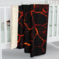 Lava Crackle Sherpa Blanket – Volcanic Noir Fleece Throw
