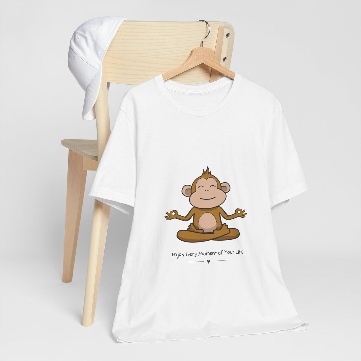 Yoga Monkey Tee - Enjoy Every Moment - Conscience Garment