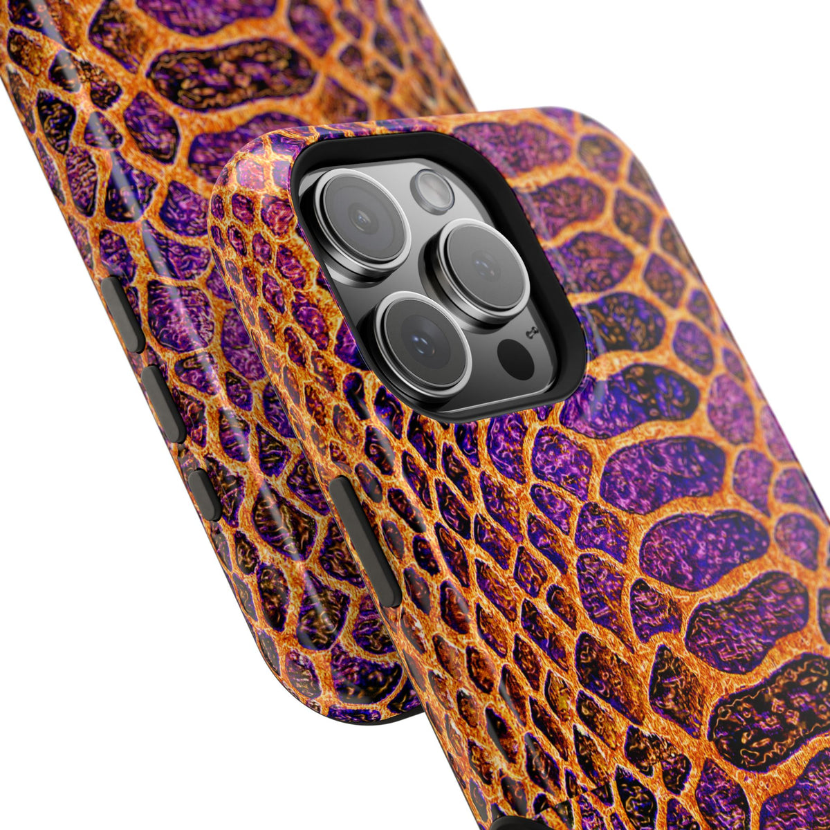 Purple-Gold Snake Skin Magnetic Impact Case