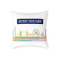 Mind The Gap London Skyline Throw Pillow