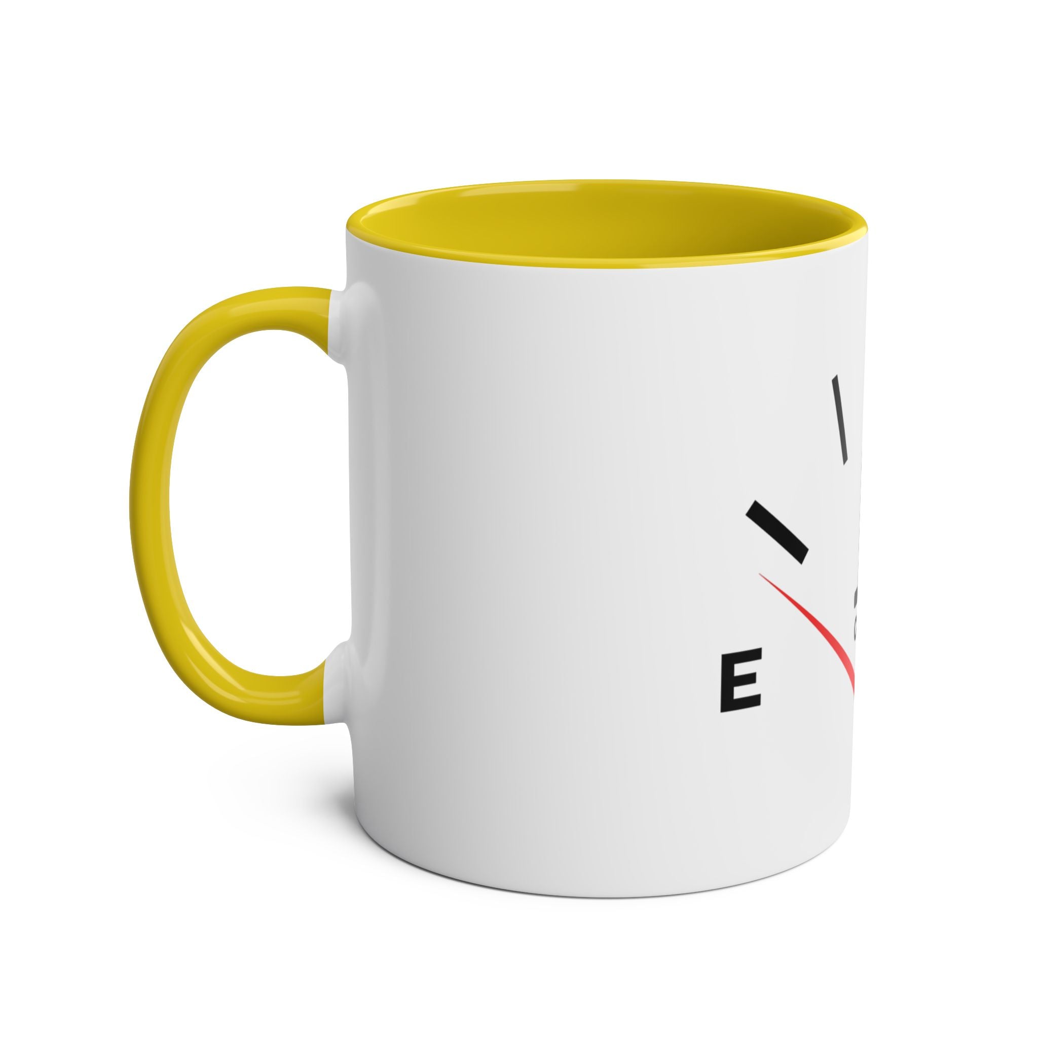 Funny Two-Tone Coffee Mug with Fuel Coffee Gauge Design