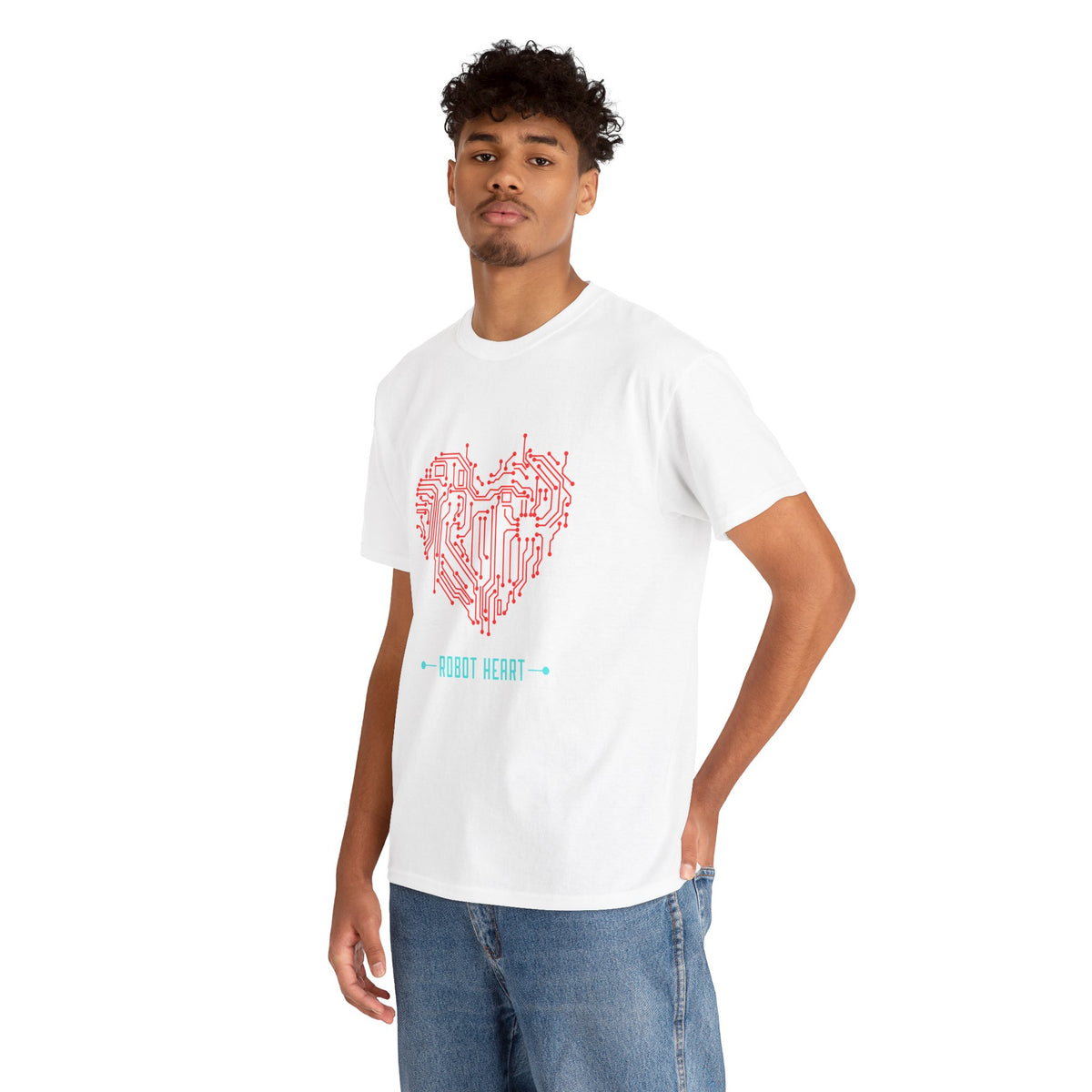 Tech Heart T-Shirt — 'Robot Heart' Circuit Board Graphic - Conscience Garment