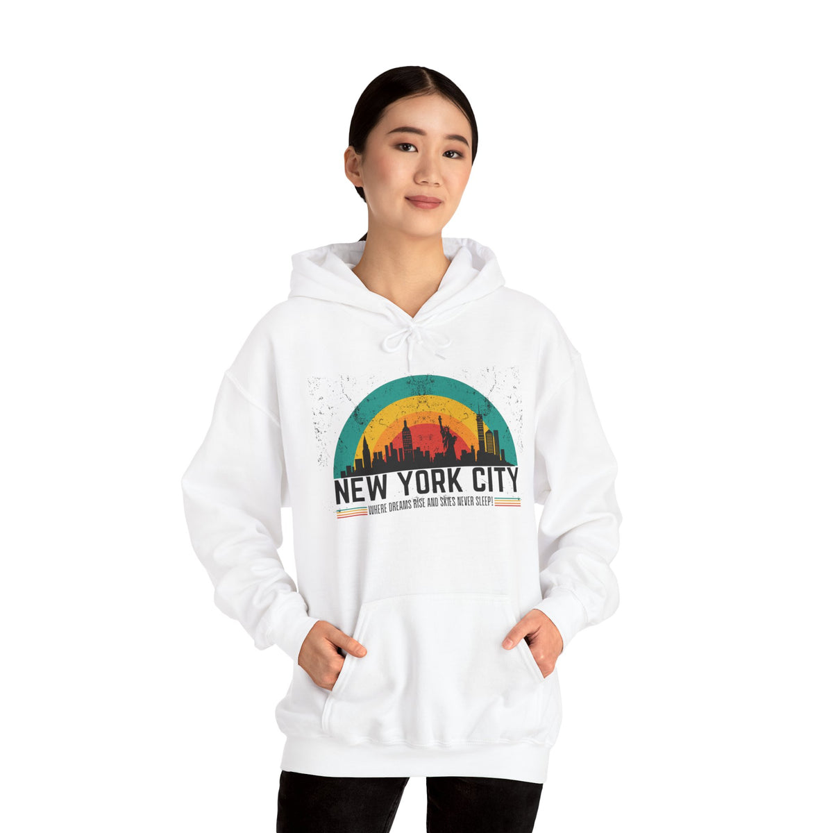 Hooded Sweatshirt - New York City Skyline - Conscience Garment