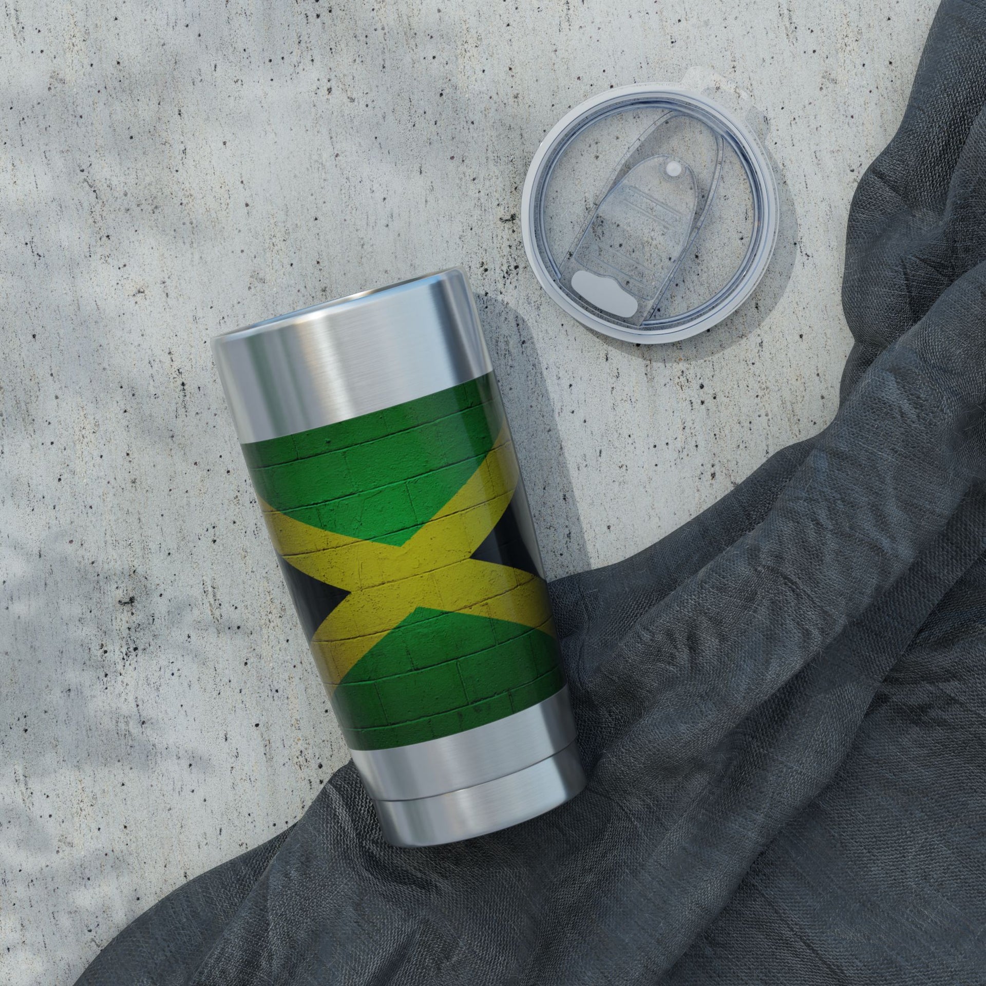 Jamaica Flag 20oz Stainless Tumbler — Vagabond Travel Cup